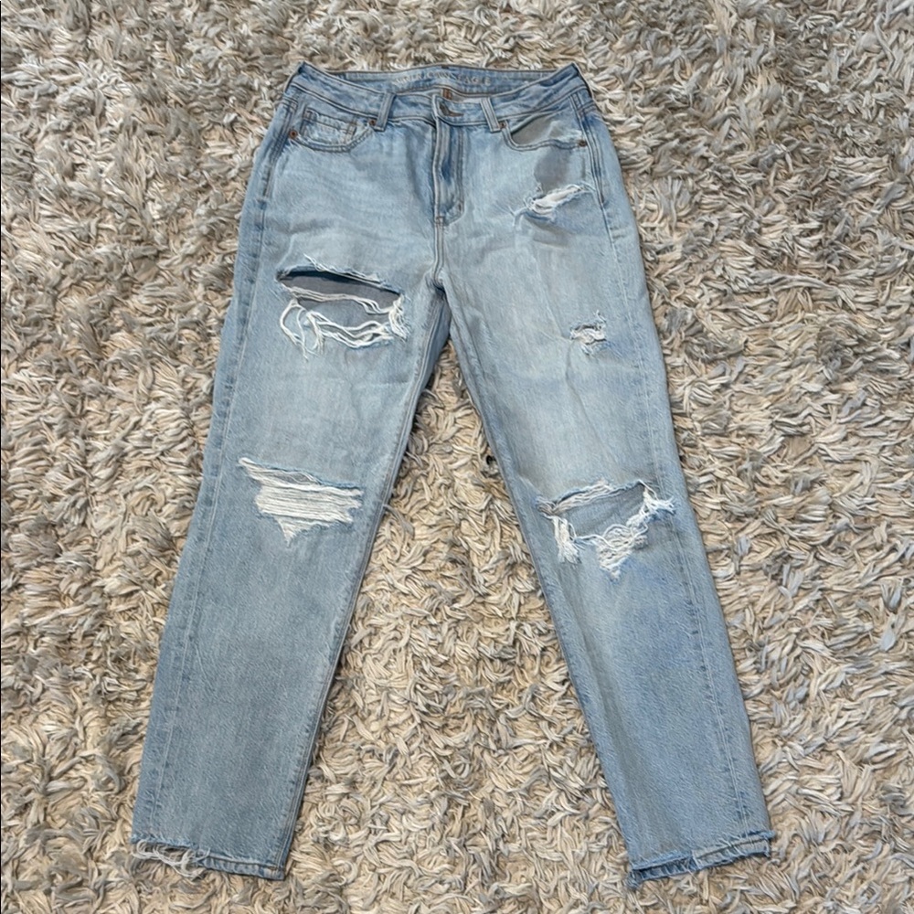 American Eagle Outfitters Light Blue Distressed  Jeans